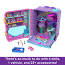 Polly Pocket Pollyville Resort Playset Rolling Suitcase + Free Activity Book