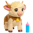 FurReal Maggie the Feed & Follow Cow Interactive Plush Pet Toy + Free Activity Book