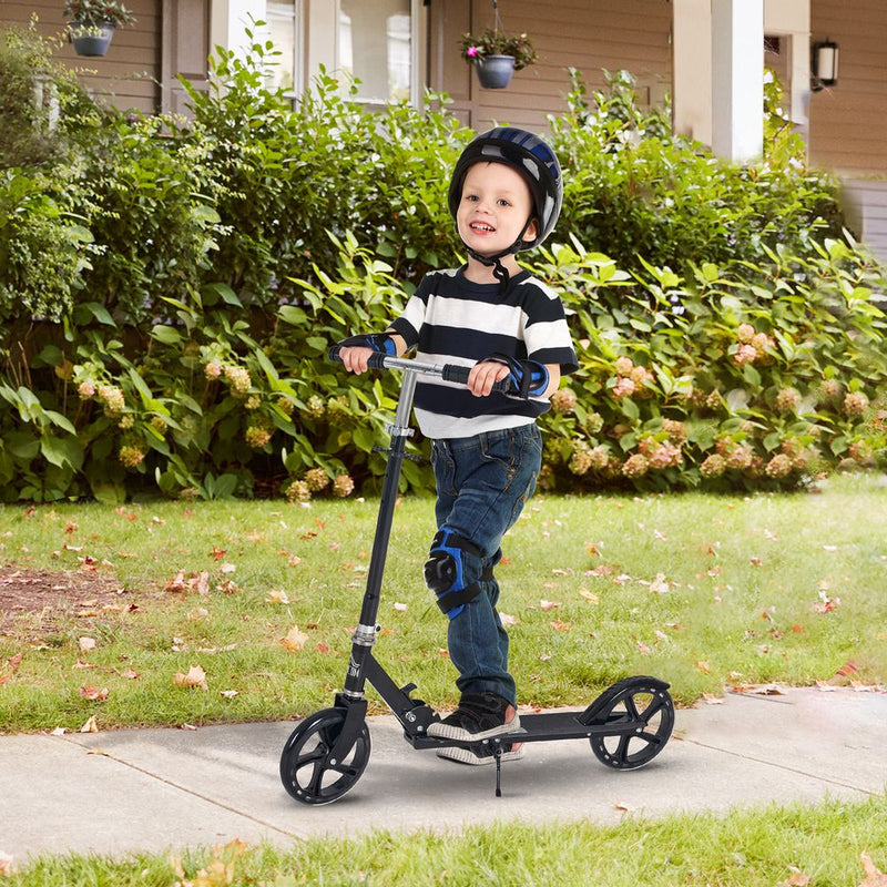 Kids Scooter Ride On Toy Height Adjustable For 7-14 Years Black