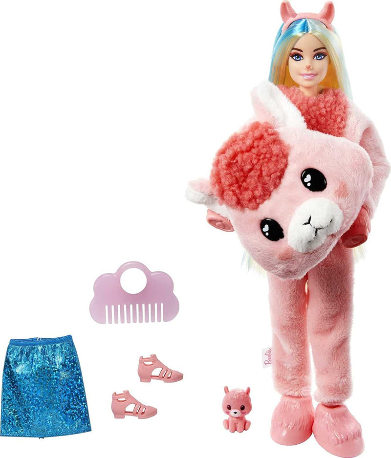 Barbie Cutie Reveal Llama Plush Costume Doll with 10 Surprises