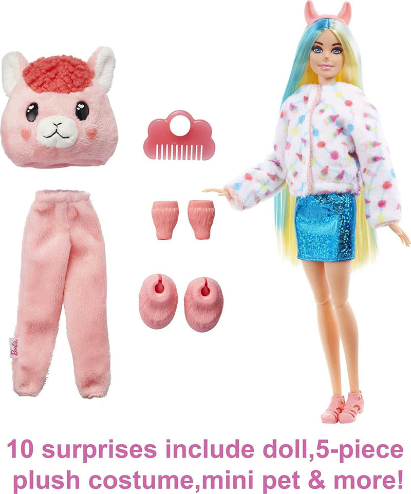 Barbie Cutie Reveal Llama Plush Costume Doll with 10 Surprises