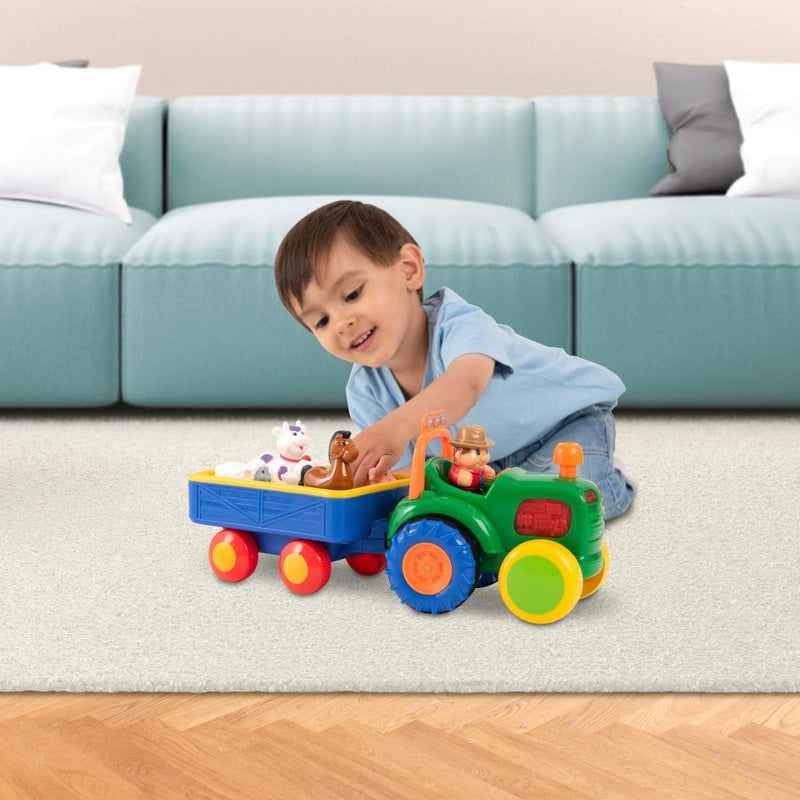 Big Steps Old MacDonald Tractor & Trailer + Free Activity Book