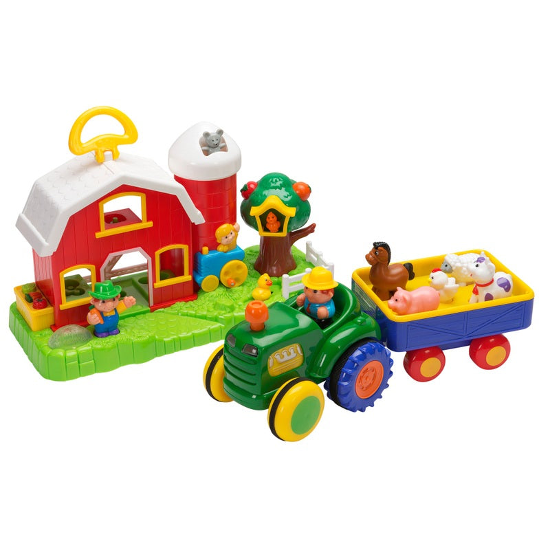 Big Steps Old MacDonald Farm & Tractor Red Barn Playset + Free Activity Book
