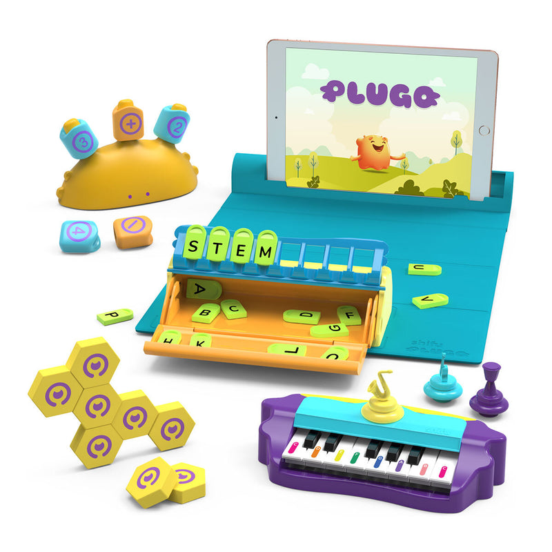 Playshifu Plugo 4-In-1 STEM Pack: Link, Count, Tunes & Letters (3+ Years)