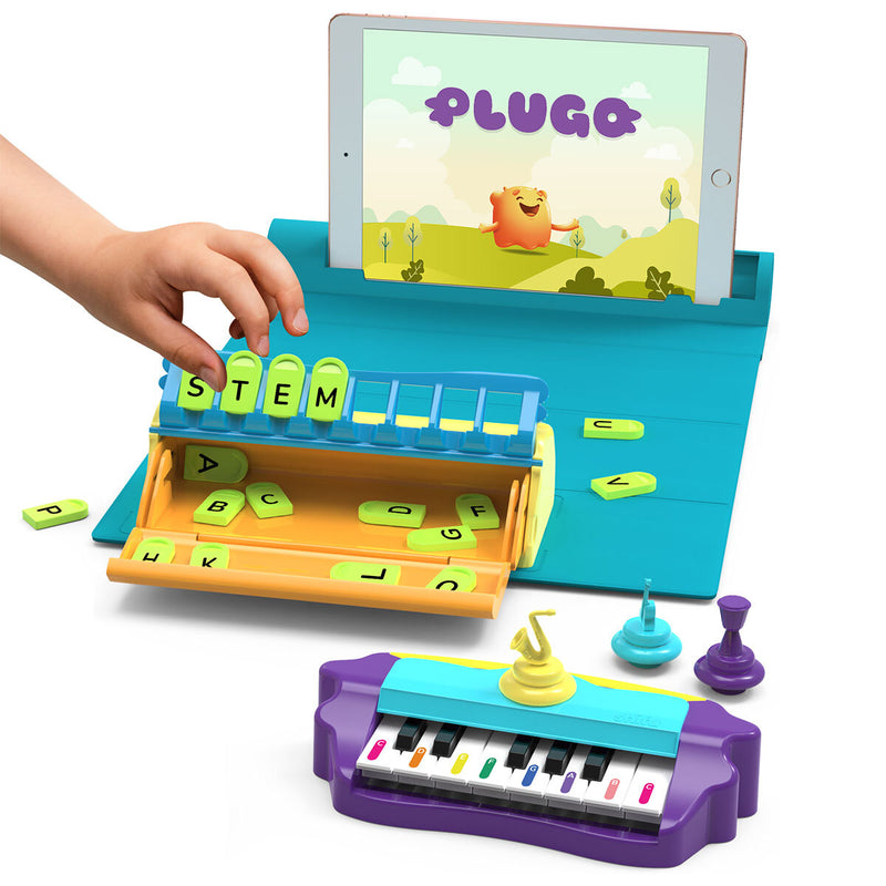 Playshifu Plugo 4-In-1 STEM Pack: Link, Count, Tunes & Letters (3+ Years)