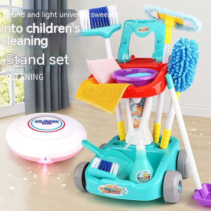 Kids Cleaning And Sweeping  Trolley Role Play Toy