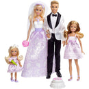 Barbie Wedding Gift Set 4 Dolls + Free Activity Book