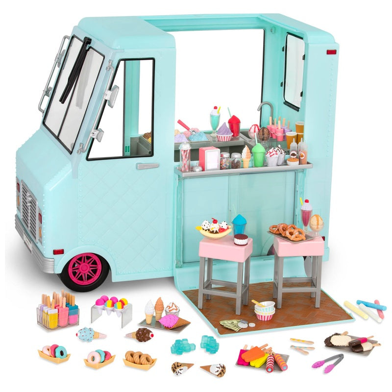 Our Generation Ice Cream Truck Sweet Stop Playset+ Free Activity Book