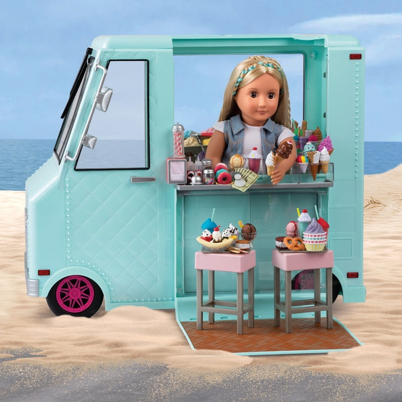 Our Generation Ice Cream Truck Sweet Stop Playset+ Free Activity Book