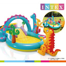 Intex Dinoland Paddling Pool Play Centre with Slide & Sprayer | Kids Inflatable Garden Pool