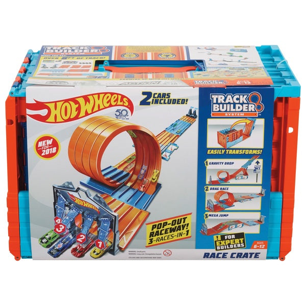 Hot Wheels Track Builder System Race Crate Playset