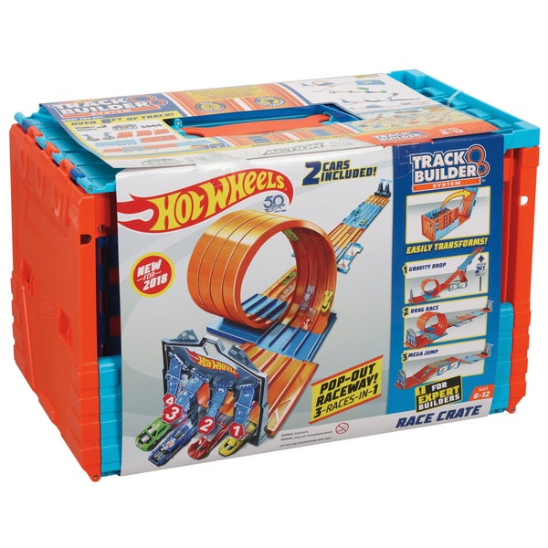 Hot Wheels Track Builder System Race Crate Playset