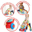 VTech Baby First Steps Baby Walker Red + Free Activity Book