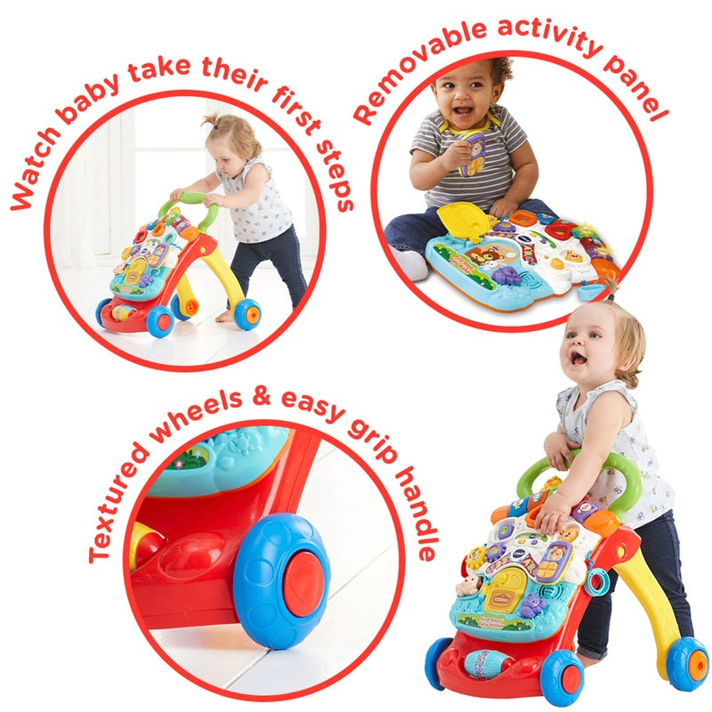 VTech Baby First Steps Baby Walker Red + Free Activity Book