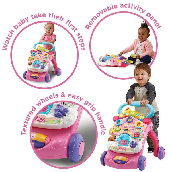 VTech First Steps Baby Walker Pink