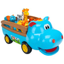 Big Steps Hippo Truck Safari Animals Playset + Free Activity Book