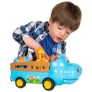 Big Steps Hippo Truck Safari Animals Playset + Free Activity Book