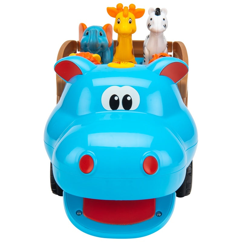 Big Steps Hippo Truck Safari Animals Playset + Free Activity Book
