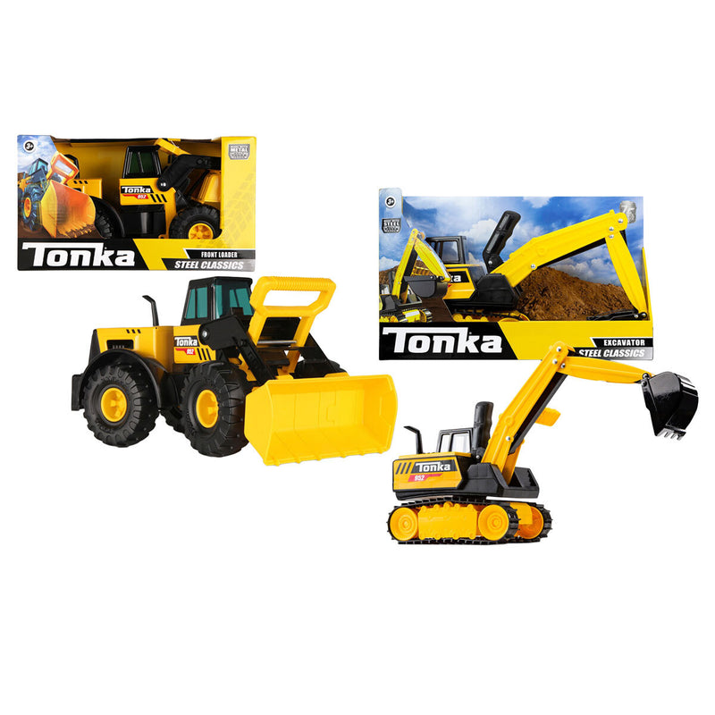 Tonka Steel Classics Front Loader & Excavator Bundle (3+ Years)