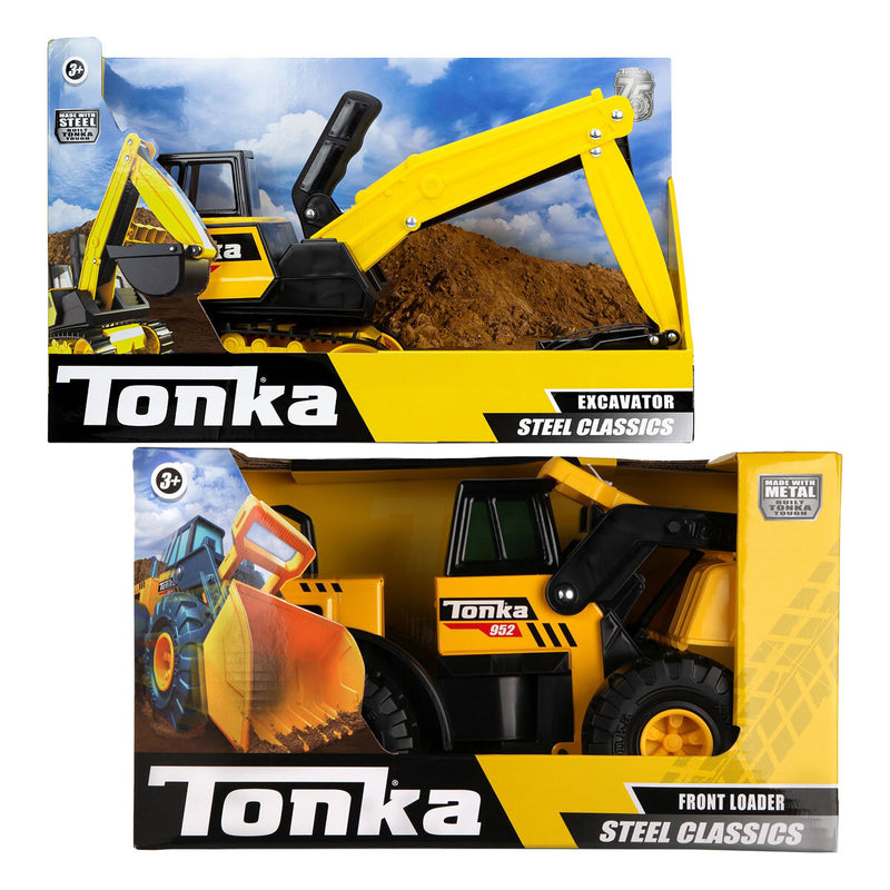 Tonka Steel Classics Front Loader & Excavator Bundle (3+ Years)