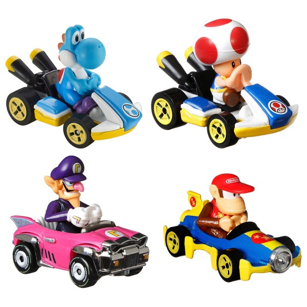 Hot Wheels Mario Kart Diecast 4-Pack Assortment