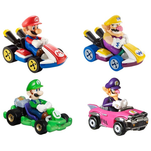 Hot Wheels Mario Kart Diecast 4-Pack Assortment