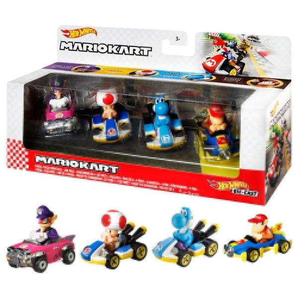 Hot Wheels Mario Kart Diecast 4-Pack Assortment