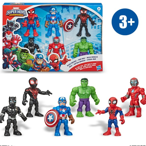 Playskool Heroes Marvel Super Hero Adventures 12.5cm Action Figure 6 Pack