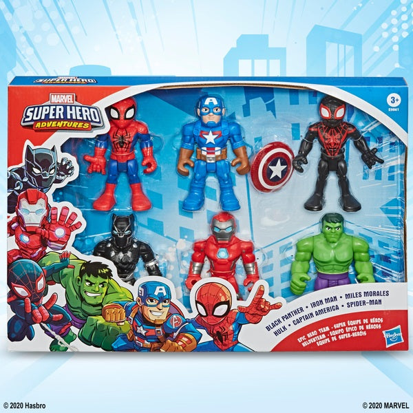 Playskool Heroes Marvel Super Hero Adventures 12.5cm Action Figure 6 Pack