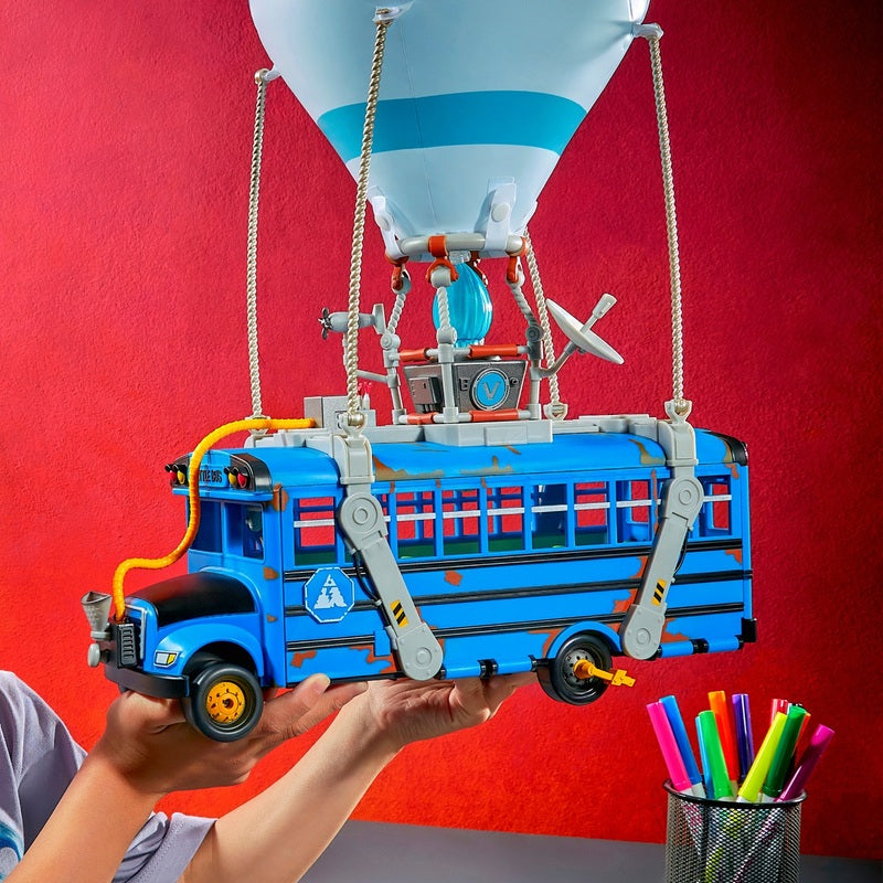 Fortnite Battle Bus with Jonesy Figure + Free Activity Book