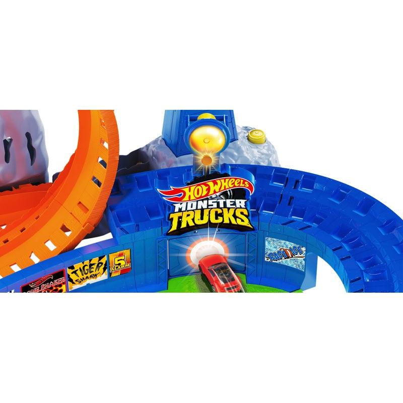 Hot Wheels Monster Trucks Volcano Arena Set + Free Activity Book