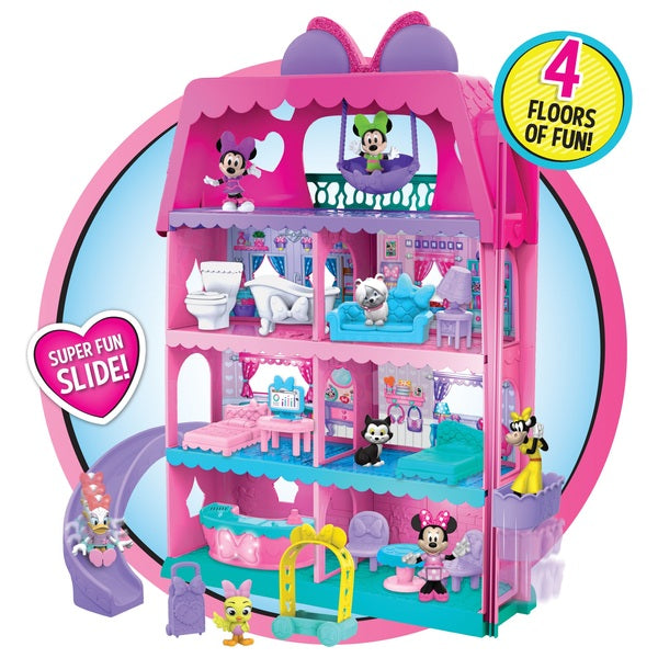 Disney Minnie Mouse Bow-Tel Hotel Dollhouse Playset