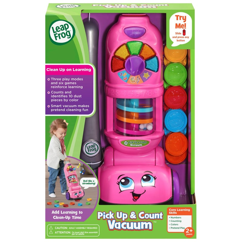 LeapFrog Pick Up & Count Vacuum Pink Interactive Learning Toy + Free Activity Book