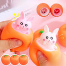 Cute Bunny Carrot Squishy Toy – Pop Up Rabbit Sensory Stress Relief Fidget Toy
