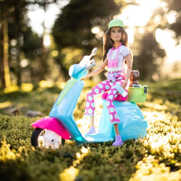 Barbie Holiday Fun Doll, Scooter and Accessories For 3 Yrs +