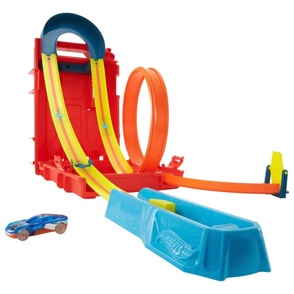 Hot Wheels Track Builder Unlimited Fuel Can Stunt Box and Vehicle