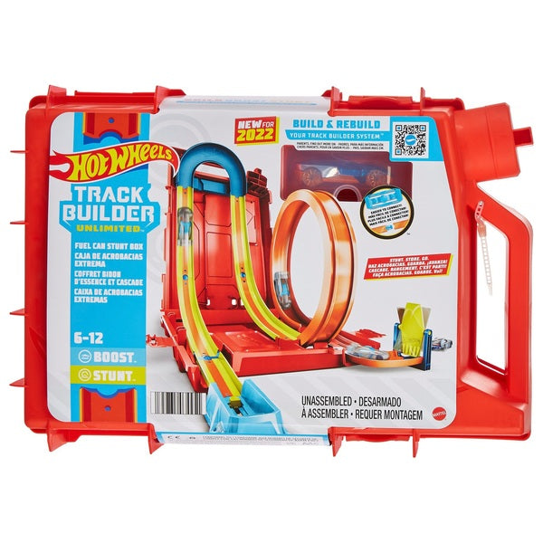 Hot Wheels Track Builder Unlimited Fuel Can Stunt Box and Vehicle