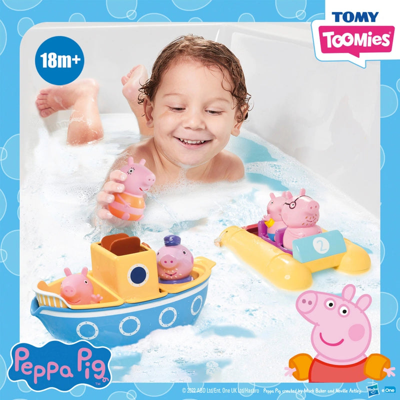 TOMY Toomies Peppa Pig Boat Adventure Set Bath Toy