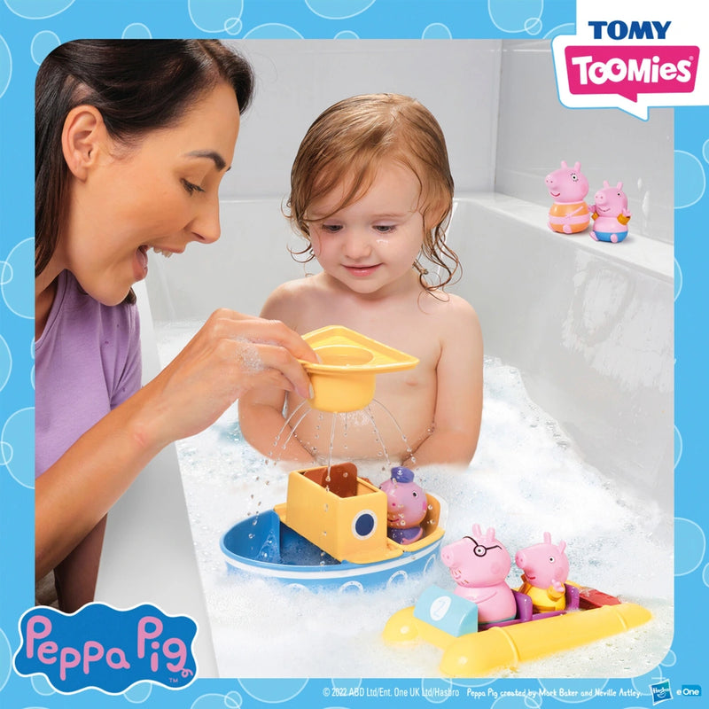 TOMY Toomies Peppa Pig Boat Adventure Set Bath Toy