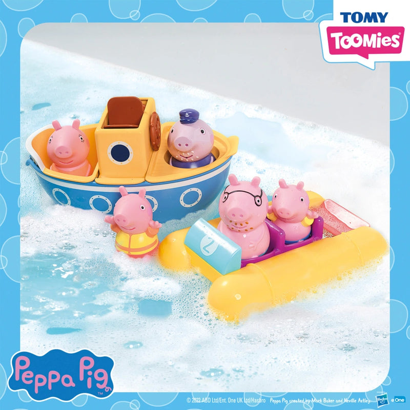 TOMY Toomies Peppa Pig Boat Adventure Set Bath Toy