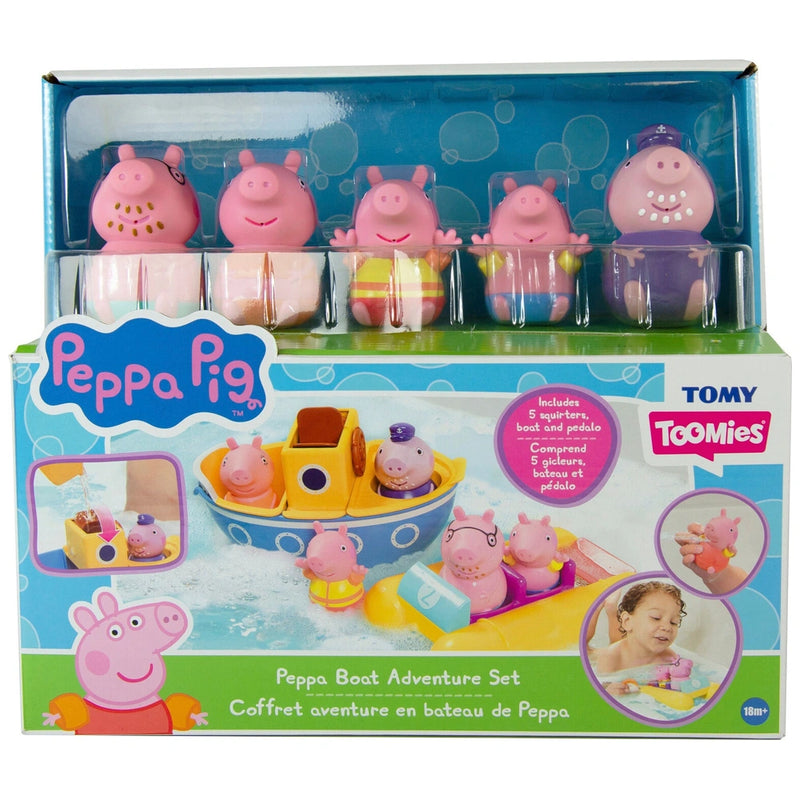 TOMY Toomies Peppa Pig Boat Adventure Set Bath Toy