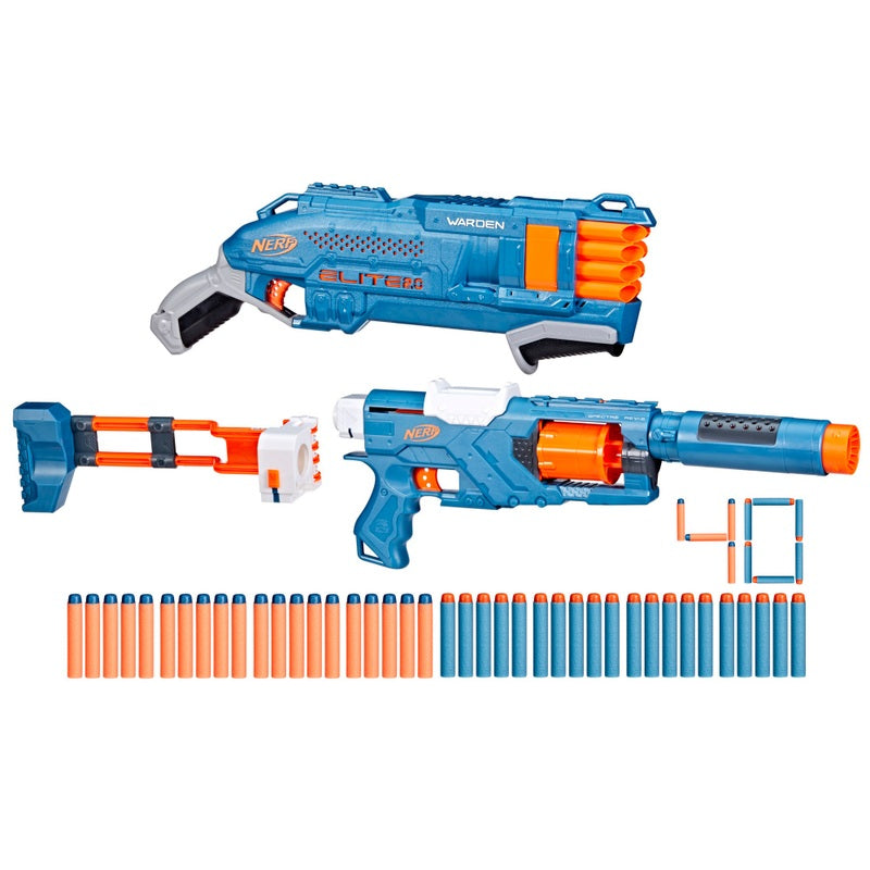 NERF Elite 2.0 Double Defense Blaster 2-Pack + Free Activity Book