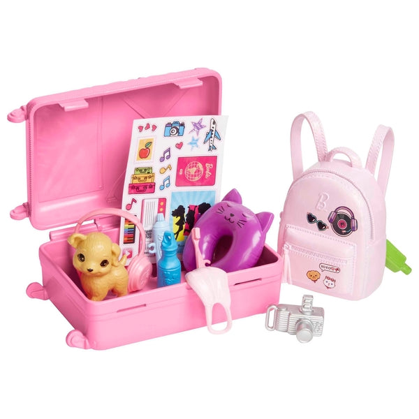 Barbie Travel Doll with Dog and Holiday Accessories Set