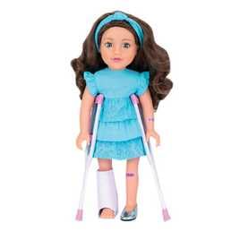 Kids Designafriend Dolls Wheelchair and Crutches Playset (Doll Sold Separately)