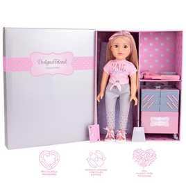 Kids DesignaFriend Kristin Stylist Doll 18-Inch Doll and Accessories Pretend Salon Toy