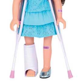 Kids Designafriend Dolls Wheelchair and Crutches Playset (Doll Sold Separately)