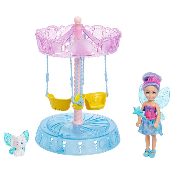 Barbie Chelsea Dolls with Fairytale Playset, Treehouse and Carousel