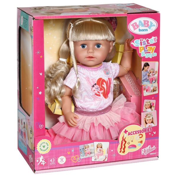 BABY born Sister Style & Play Doll 43cm