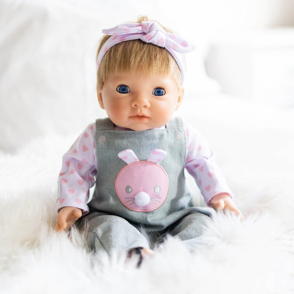 Tiny Treasures Doll in Pink Bunny Outfit 44cm