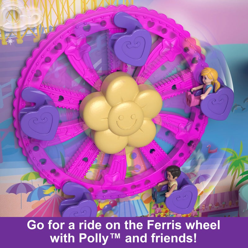 Polly Pocket Pollyville Resort Playset Rolling Suitcase + Free Activity Book